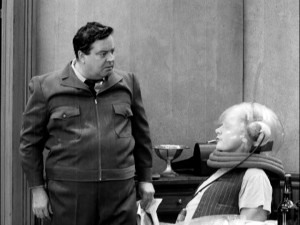 Ralph Kramden (Jackie Gleason) is surprised to find his new television set being enthusiastically watched by Captain Video devotee Ed Norton (Art Carney) in "TV or Not TV", the first of the 39 classic "Honeymooners" episodes.