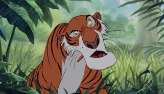 Man-hating tiger Shere Khan keeps his ears and eyes alert.