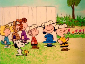 Charlie Brown is not pleased to see the Arbor Day makeover his friends have given the baseball field they've named after him.