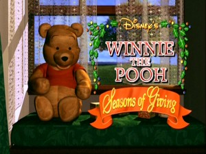 With the 1990s coming to a close, Disney wisely saw computer animation as the future. Fortunately, the future has been easier on the eyes than this "Winnie the Pooh: Seasons of Giving" opening title scene is.