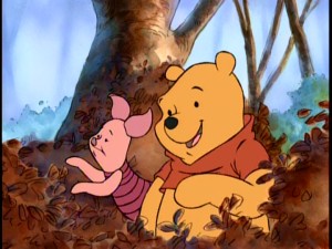 Piglet and Pooh look for a turkey in the 1998 special "A Winnie the Pooh Thanksgiving", seen basically in full at the center of "Seasons of Giving."