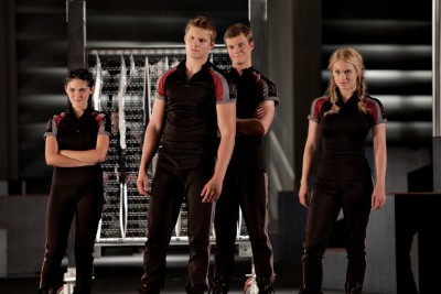 Clove (Isabelle Fuhrman), Cato (Alexander Ludwig), Marvel (Jack Quaid) and Glimmer (Leven Rambin) in "The Hunger Games."