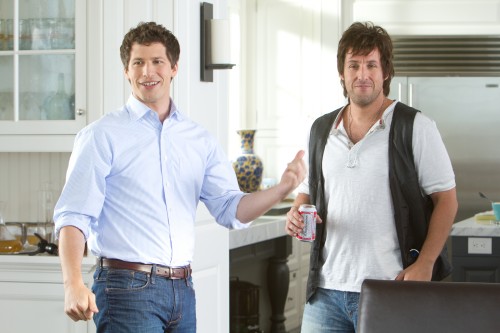 Andy Samberg and Adam Sandler are son and father in "That's My Boy."