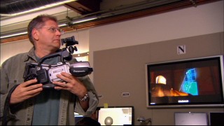 Director Robert Zemeckis moves the camera to frame the animation of his 3D computerized world in "Capturing Dickens."