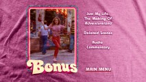 The bonus features menu displays a loop of spirited workplace dancing by Lisa P. (Margarita Levieva).