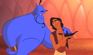 Genie and Aladdin are pals.