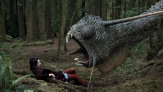 Alice encounters the fearsome Jabberwocky in the woods, but unlike Irwin Allen's 1985 miniseries and Tim Burton's 2010 film, the creature plays a minor part.