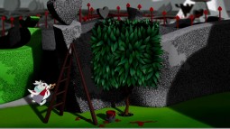 As the White Rabbit scurries through a card-infested hedge maze, we wait and see how many white roses we must skillfully paint red.