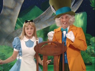 The Masterpiece Edition holdover "Virtual Wonderland Party" features Alice and Mad Hatter cast members hosting what's basically a children's variety show.