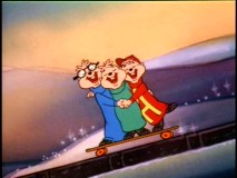 The Chipmunks embrace the holiday season by singing and skateboarding about potential gifts in "A Chipmunk Christmas."