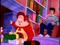 Alvin is shown a future outcome to his materialism in "Merry Christmas, Mr. Carroll" and it's not so pretty.