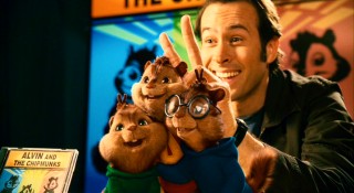 Dave and the Chipmunks seem ready for a sequel poster with this bunny ears pose.