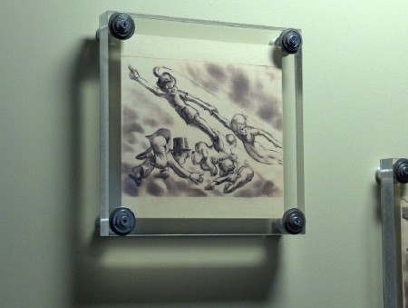 Framed artwork from "Peter Pan."