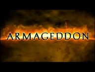 Armageddon's iconic logo concludes both worn out, overdramatically-narrated trailers.