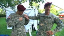 In "Operational Intelligence: Getting the Army's Support", Army advisor Gavin McCauley explains Drew Fuller's uniform pins.
