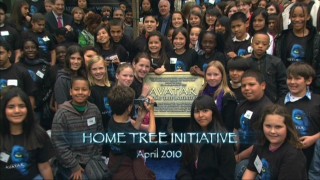 As a means of promoting Earth Day (and, not so coincidentally, the original Avatar DVD and Blu-ray release), a "home tree" was planted for dozens of students to witness.