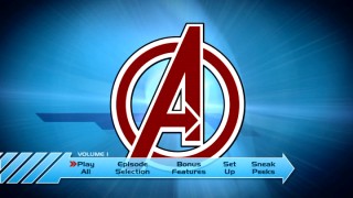 The Avengers A logo precedes every iteration of the main menu's nifty four-hero montage.