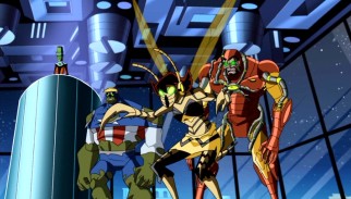 Captain America, Wasp, and Iron Man turn hideously monstrous from gamma radiation.