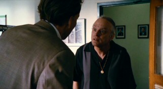 Looking like Chris Kattan aged for an old SNL character, Brad Dourif plays Ned Schoenholtz, Terence's put-upon bookie.