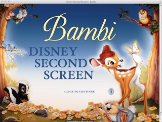 The best thing about Bambi's Second Screen is the way this home page reminds me of the 1988 reissue's theatrical poster.