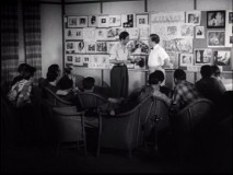Walt leads a storyboard conference in this production still, seen in "The Making of Bambi: A Prince is Born."