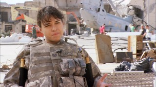 Michelle Rodriguez discusses her tough girl Tech Sergeant Elena Santos, a role created late in the pre-production process.