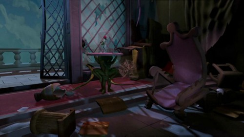 "Enchanted Musical Challenge: A Disney Quest Game" somehow links hide and seek skills, a CG version of the (non-political) West Wing, and Belle and the Beast's romantic fate.