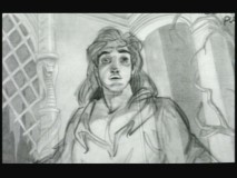 The prince (who may or may not be called Adam depending on who you ask) makes his big reveal to Belle in this pencil test of "The Transformation."