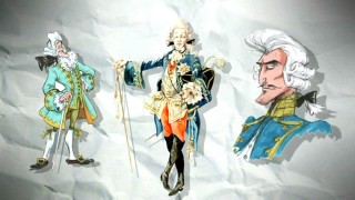 A very pompous and aristocratic Gaston preens for the viewer in concept art from the character development video gallery.