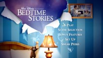 Bugsy dances on the relatively boring Bedtime Stories DVD main menu. He must have gotten high marks from test audiences.