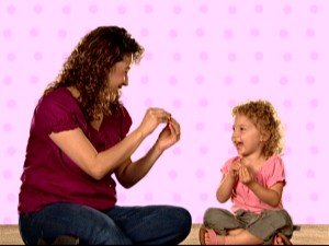 Keep in mind this is the ideal mother-daughter response to Baby Einstein sign language and that they're not watching TV!