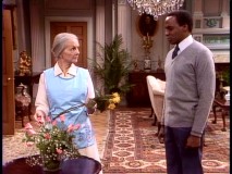 Benson has a very tough time firing sweet pastry chef Miss Ellie (Meg Wyllie).