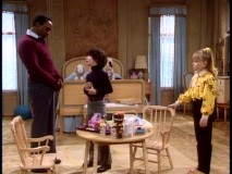 Benson talks with Alexei ("Voyagers!" star Meeno Peluce), a Russian prodigy who's hiding in Katie's room in "Checkmate."