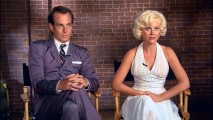 In costume as John F. Kennedy and Marilyn Monroe, husband and wife Will Arnett and Amy Poehler are funny but odd in "A Family Affair."