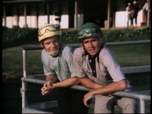 Jealous jockeys Billy Joe (James Gleason) and Davey (Davy Jones of "The Monkees") stir up trouble for Penny.