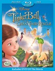 Tinker Bell and the Great Fairy Rescue Blu-ray Disc + DVD cover art