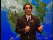 Eric Matthews giving the weather forecast.