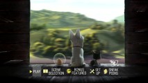 Rhino, Bolt, Mittens, and you see America from a train car on the animated main menu.