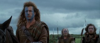 William Wallace (Mel Gibson) surveys the formidable odds against him while contemplating FREEDOM!