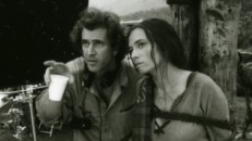 Mel Gibson directs Catherine McCormack, as seen in this black and white still, part of the photo montage featured on the Braveheart: Special Collector's Edition DVD.