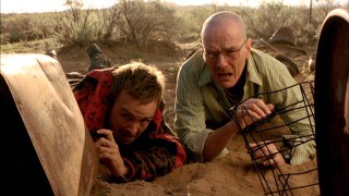 Partners in crime Jesse Pinkman (Aaron Paul) and Walter White (Bryan Cranston) find themselves in over their heads again early in Season 2.