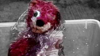 This one-eyed pink teddy bear provides a running motif of uncertainty through Season 2.
