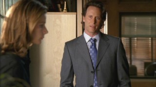 Graham (Steven Weber) tries to console Sarah (Rachel Griffiths) as she dwells on her family's business future in "Moral Hazard."