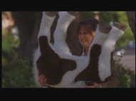 Sally Field breaks out of character at the smell of her oversized prop in "Bloopers and Outtakes."