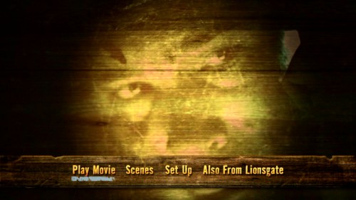 With the few bonus features relegated to the Blu-ray disc of the combo pack, the DVD's stylized main menu can forego an Extras listing.