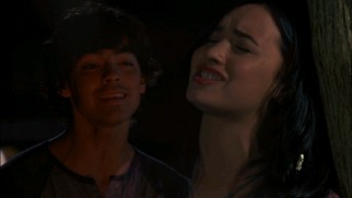 Such emotion! Such expression! Joe Jonas and Demi Lovato provide squint acting at its finest.