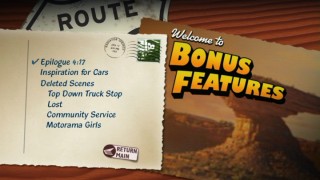 The Bonus Features menu emulates the more serene Radiator Springs way of life.