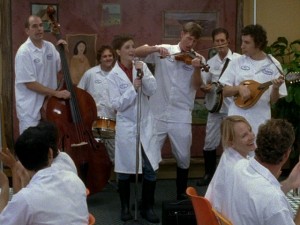 The factory band sings the milk cow blues.