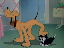 Pluto and Figaro compete with each other in "First Aiders."