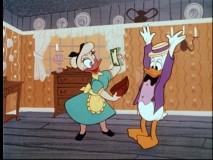 Married life for Donald and Daisy looks something like robbery in "Donald's Diary."